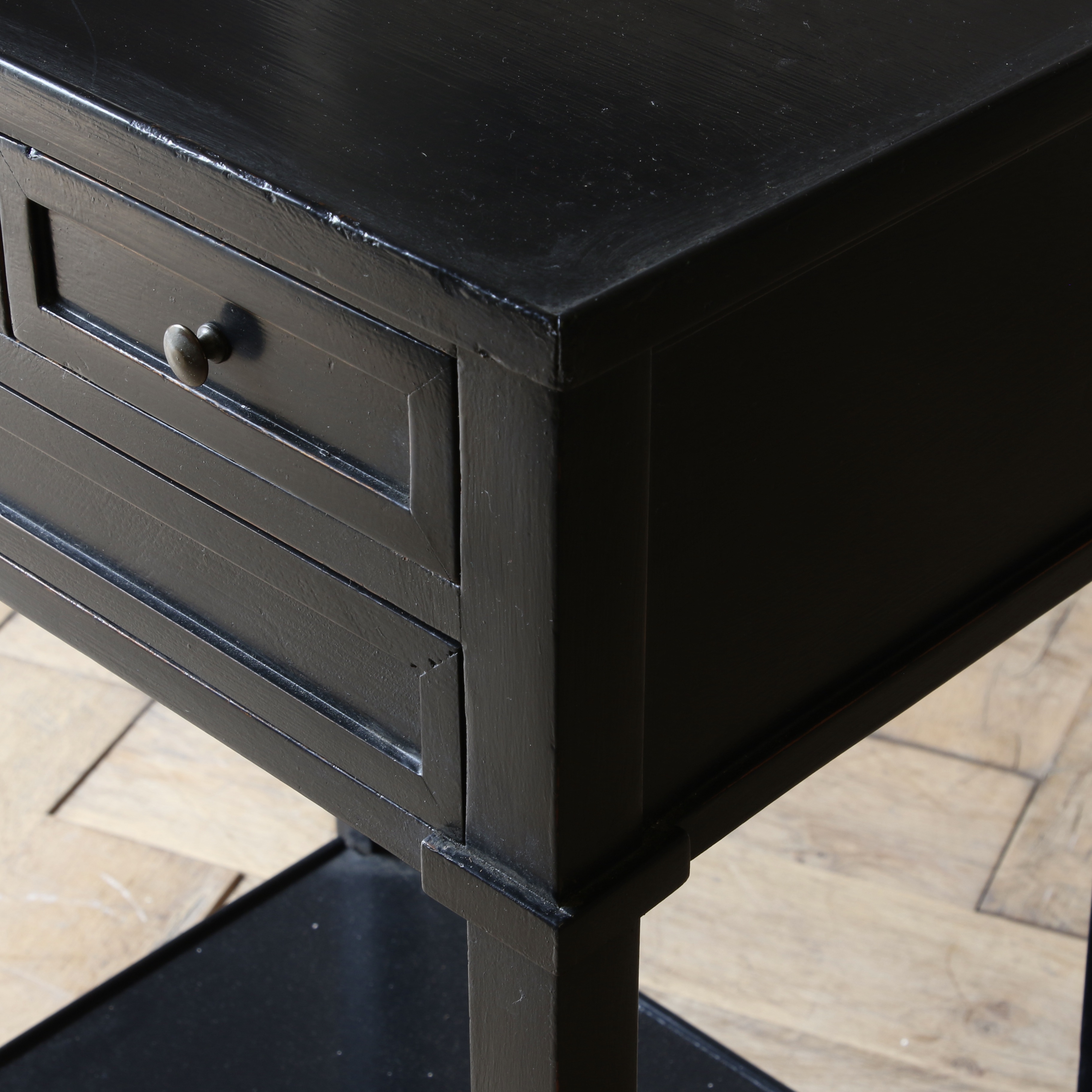 Ebonised Bedside Table / Occasional Table